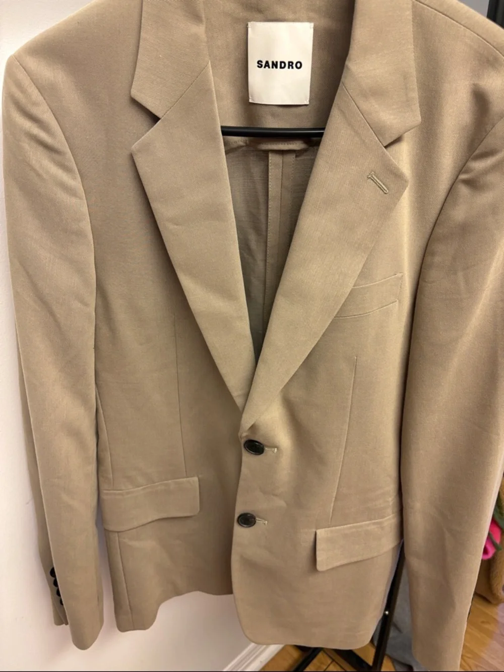 Sandro woman 's Light Tan Blazer Sport Coat - Picture 5 of 5